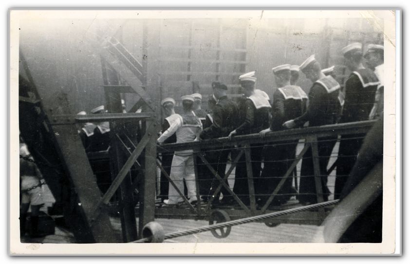 Navy photos disembarking off ship